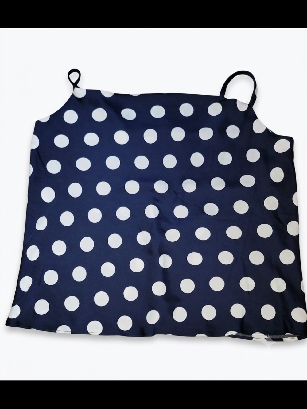Cato Navy Blue and White Polka Dot Camisole